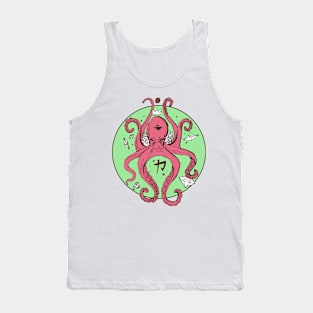 Pink Mint Crown Octopus Tank Top